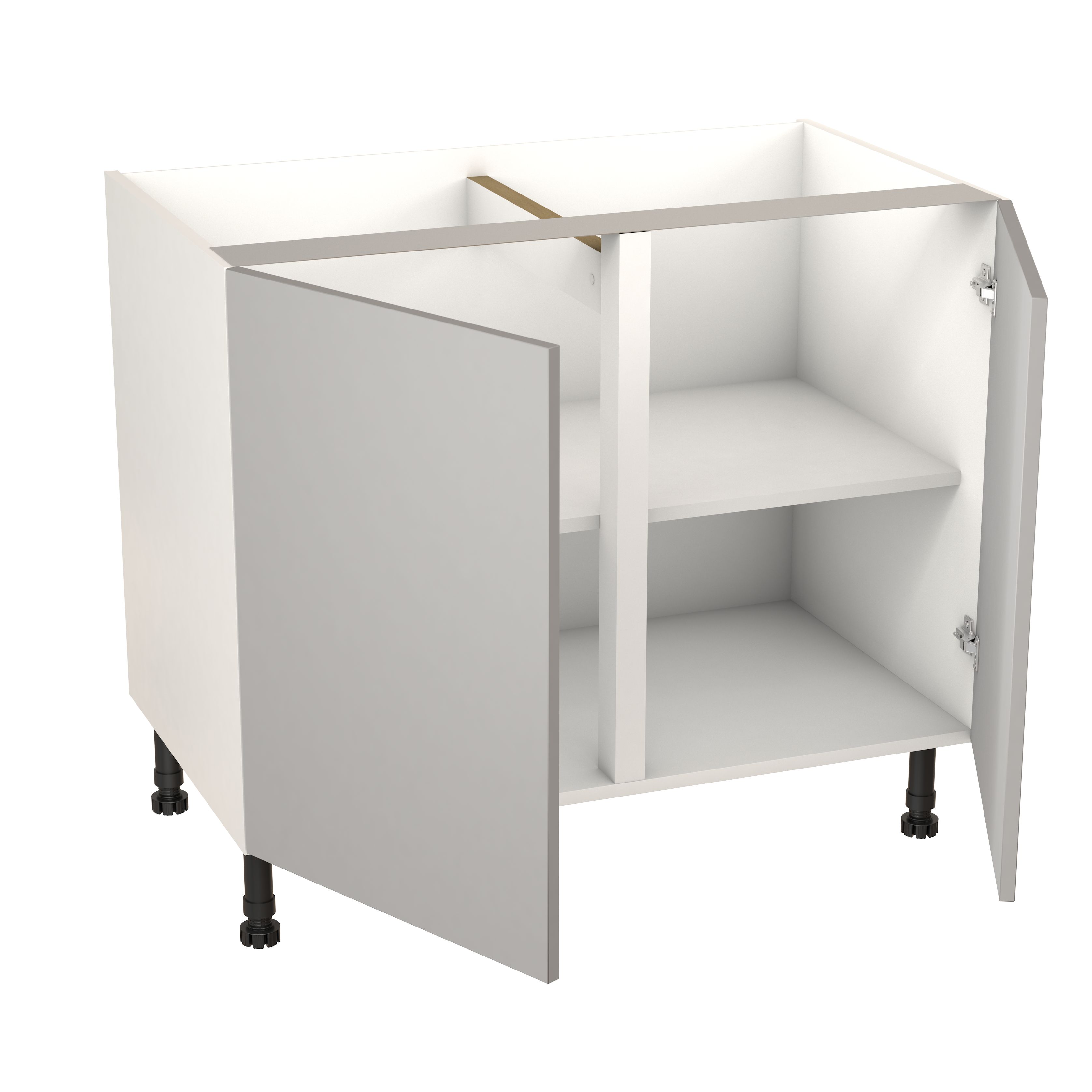 GoodHome Balsamita Matt grey Base Kitchen cabinet (W) 1000mm (H)720mm