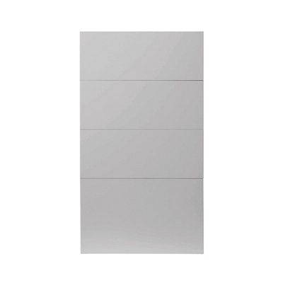 GoodHome Balsamita Matt grey Drawer front, Pack of 4 (H)715mm (W)397mm (T)18mm