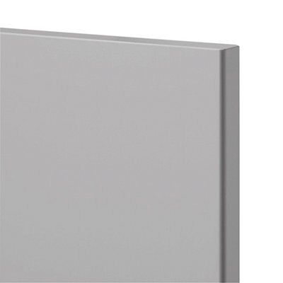 GoodHome Balsamita Matt grey Drawer front, Pack of 4 (H)715mm (W)397mm (T)18mm