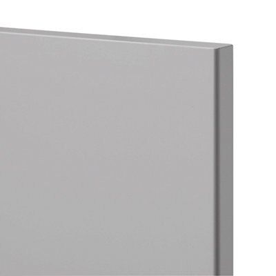 GoodHome Balsamita Matt grey slab 70:30 Larder/Fridge freezer Cabinet door (W)300mm (H)1287mm (T)16mm