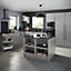GoodHome Balsamita Matt grey slab Base Kitchen cabinet (W)1000mm (H)720mm