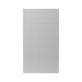 GoodHome Balsamita Matt grey slab Cabinet door, (W)400mm (H)715mm (T)16mm