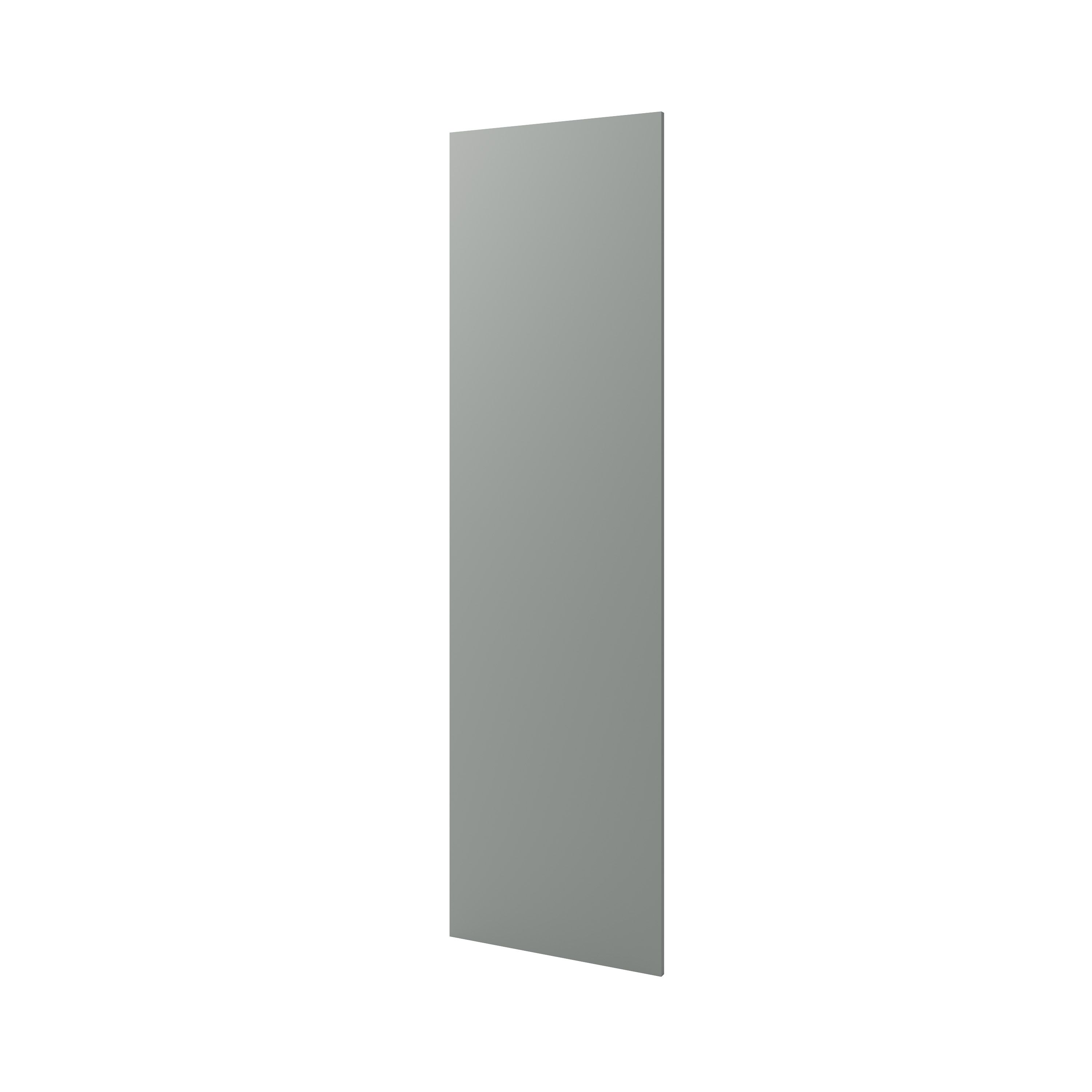 GoodHome Balsamita Matt grey slab Standard End panel (H)2010mm (W)570mm, Pair
