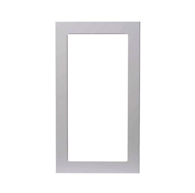 GoodHome Balsamita Matt grey Slab Tall glazed Cabinet door (W)500mm (H)895mm (T)16mm