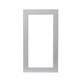 GoodHome Balsamita Matt grey slab Tall glazed Cabinet door (W)500mm (H)895mm (T)16mm