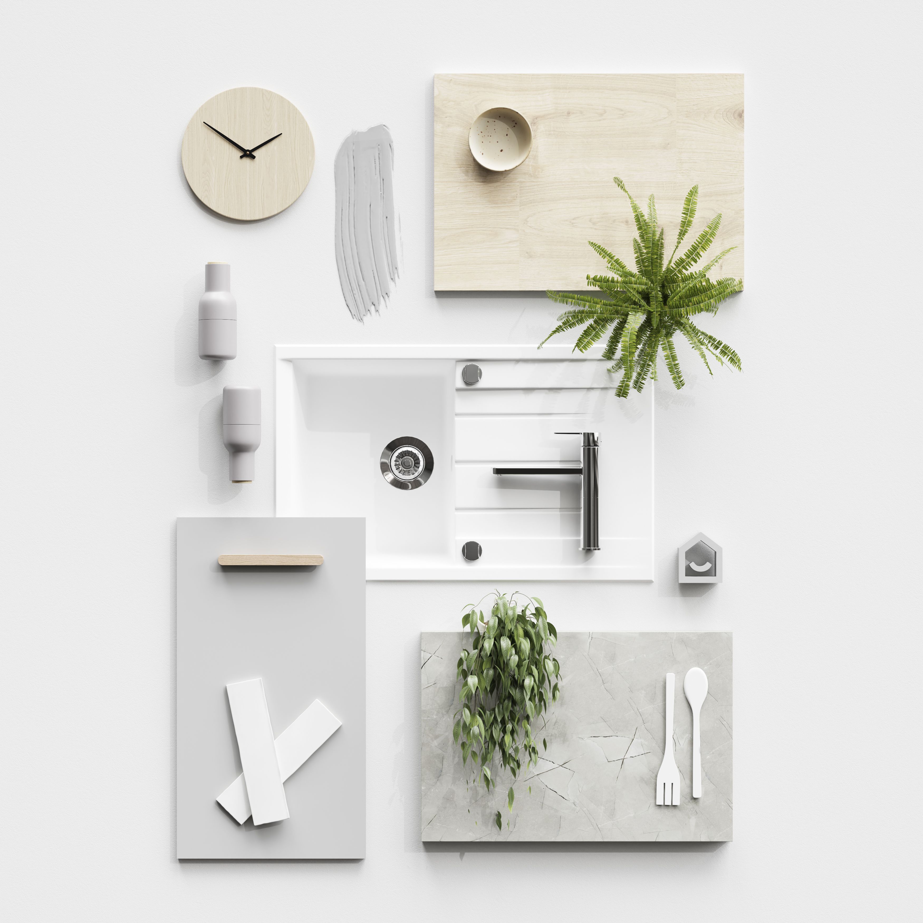 GoodHome Balsamita Matt grey Standard End panel (H)720mm (W)320mm