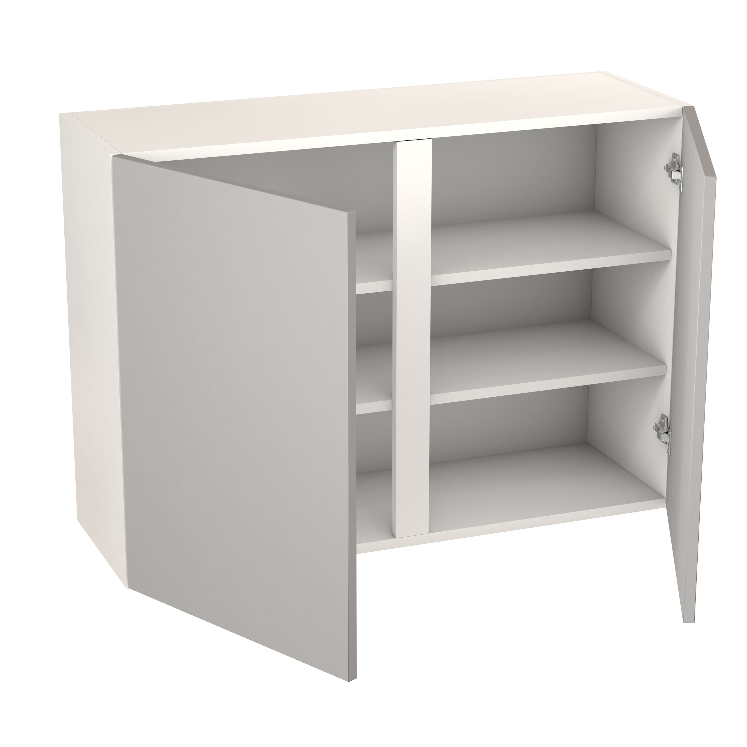 GoodHome Balsamita Matt grey Wall Kitchen cabinet (W) 1000mm (H)720mm