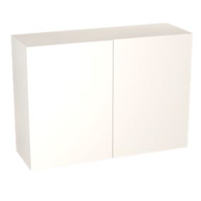 GoodHome Balsamita Matt white Matt white slab Wall Kitchen cabinet (W) 1000mm (H)720mm