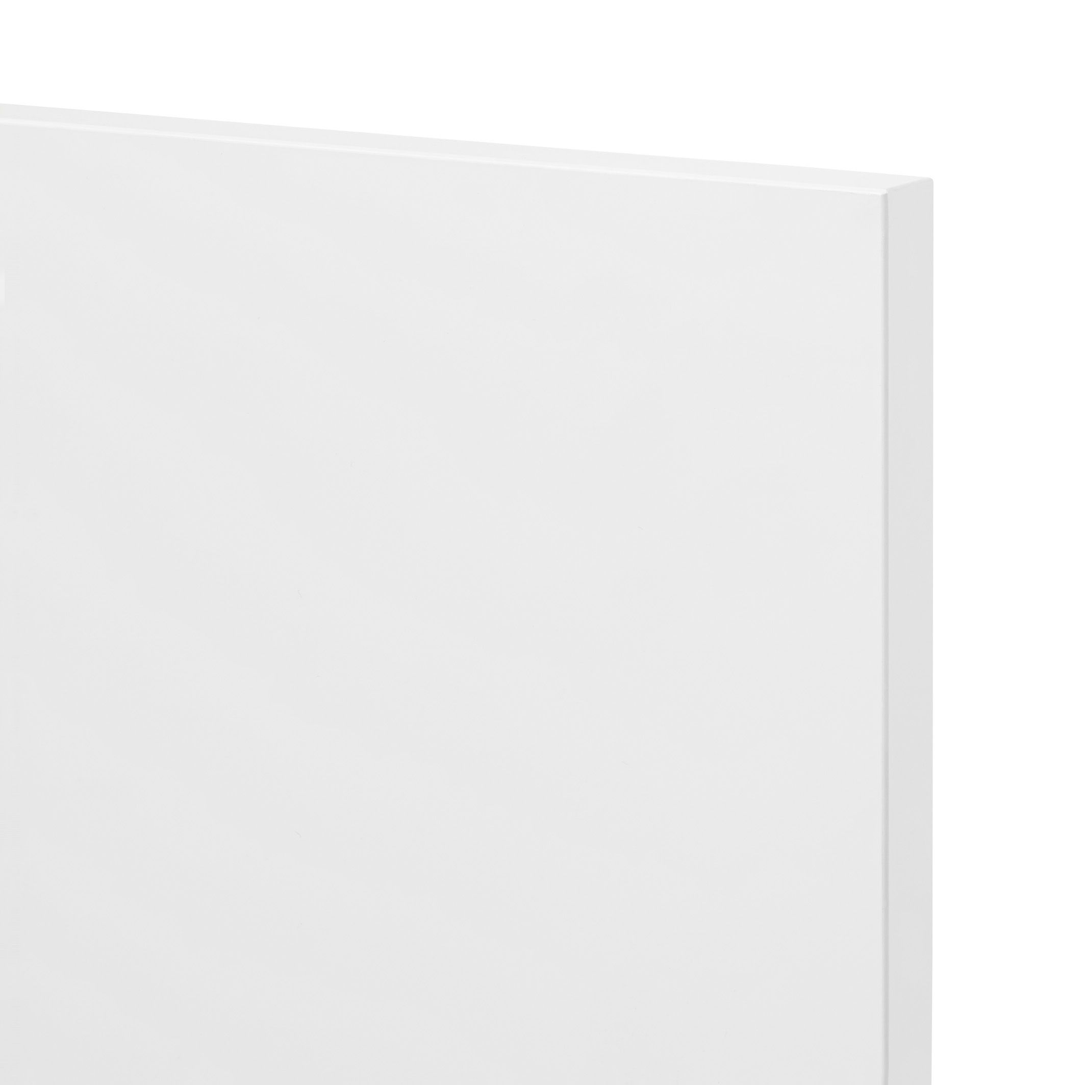 GoodHome Balsamita Matt white slab 50:50 Larder Cabinet door (W)600mm (H)1001mm (T)16mm