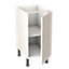 GoodHome Balsamita Matt white slab Base Kitchen cabinet (W)400mm (H)720mm