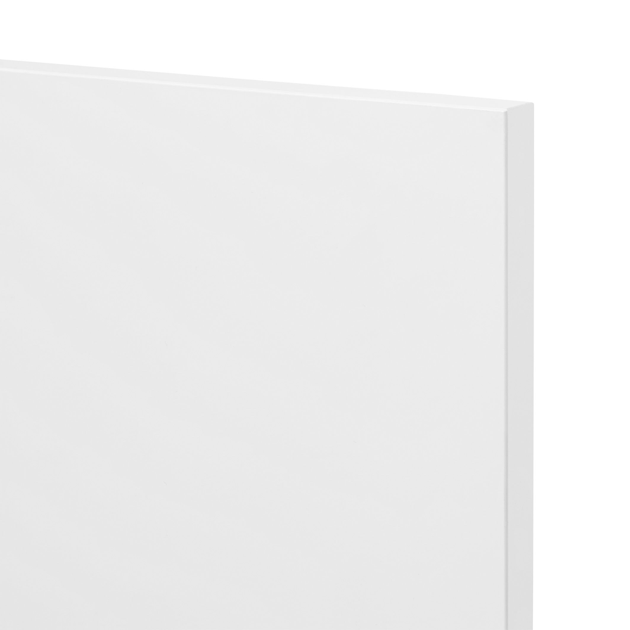 GoodHome Balsamita Matt white Slab Drawer front, bridging door & bi-fold door 600mm