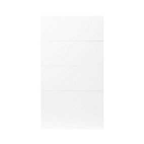 GoodHome Balsamita Matt white slab Drawer front (W)400mm, Pack of 4