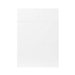 GoodHome Balsamita Matt white slab Drawer front (W)500mm, Pack of 3