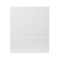 GoodHome Balsamita Matt white slab Drawer front (W)600mm, Pack of 3