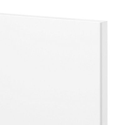 GoodHome Balsamita Matt white slab Drawerline Cabinet door, (W)400mm (H)356mm (T)16mm