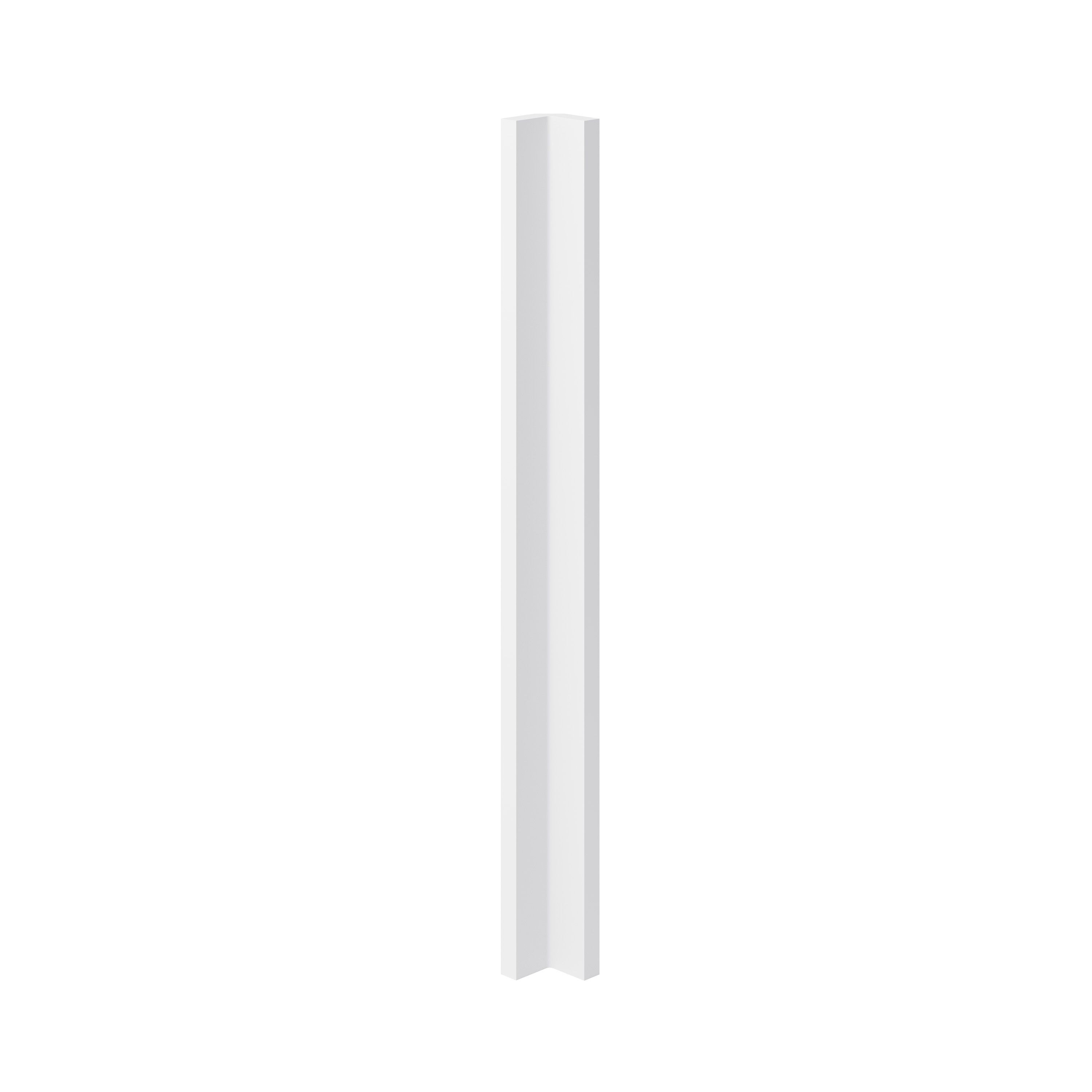 GoodHome Balsamita Matt white slab Matt white Standard Corner post, (W)59mm (H)715mm