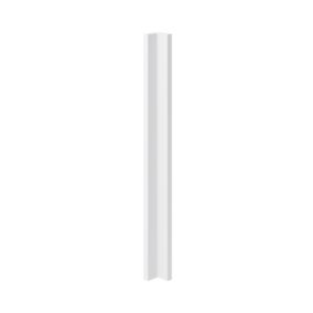 GoodHome Balsamita Matt white slab Standard Corner post, (W)59mm (H)715mm