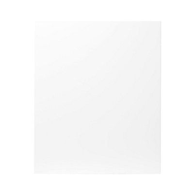 GoodHome Balsamita Matt white slab Tall appliance Cabinet door (H)723mm (T)16mm