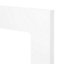 GoodHome Balsamita Matt white slab Tall glazed Cabinet door (W)500mm (H)895mm (T)16mm