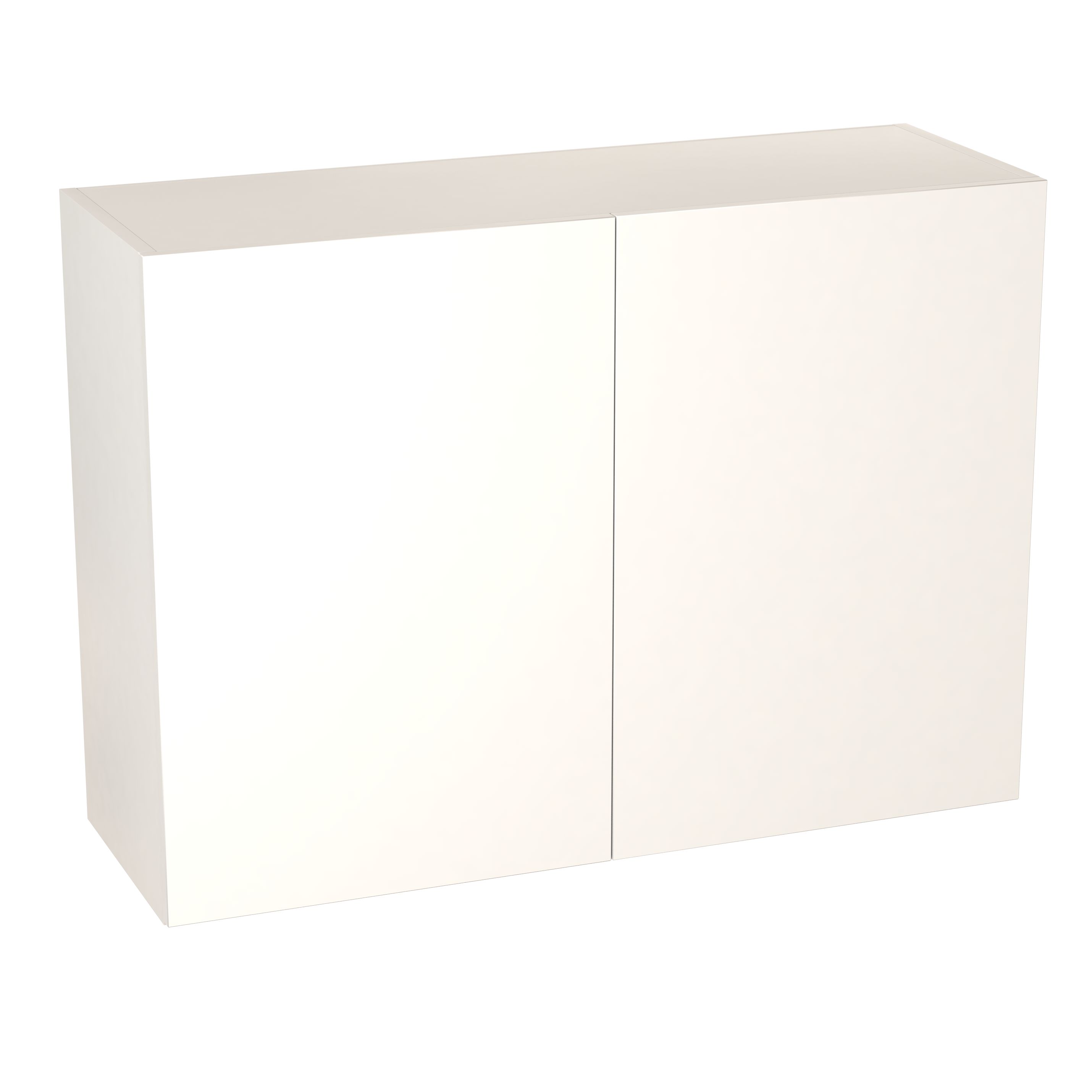 GoodHome Balsamita Matt white slab Wall Kitchen cabinet (W) 1000mm (H)720mm