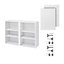 GoodHome Balsamita Matt white slab Wall Kitchen cabinet (W)1000mm (H)720mm