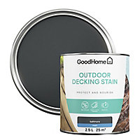 GoodHome Baltimore Matt Quick dry Decking Wood stain, 2.5L