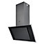 GoodHome Bamia GHAGRE90 Glass Angled Cooker hood (W)90cm - Black