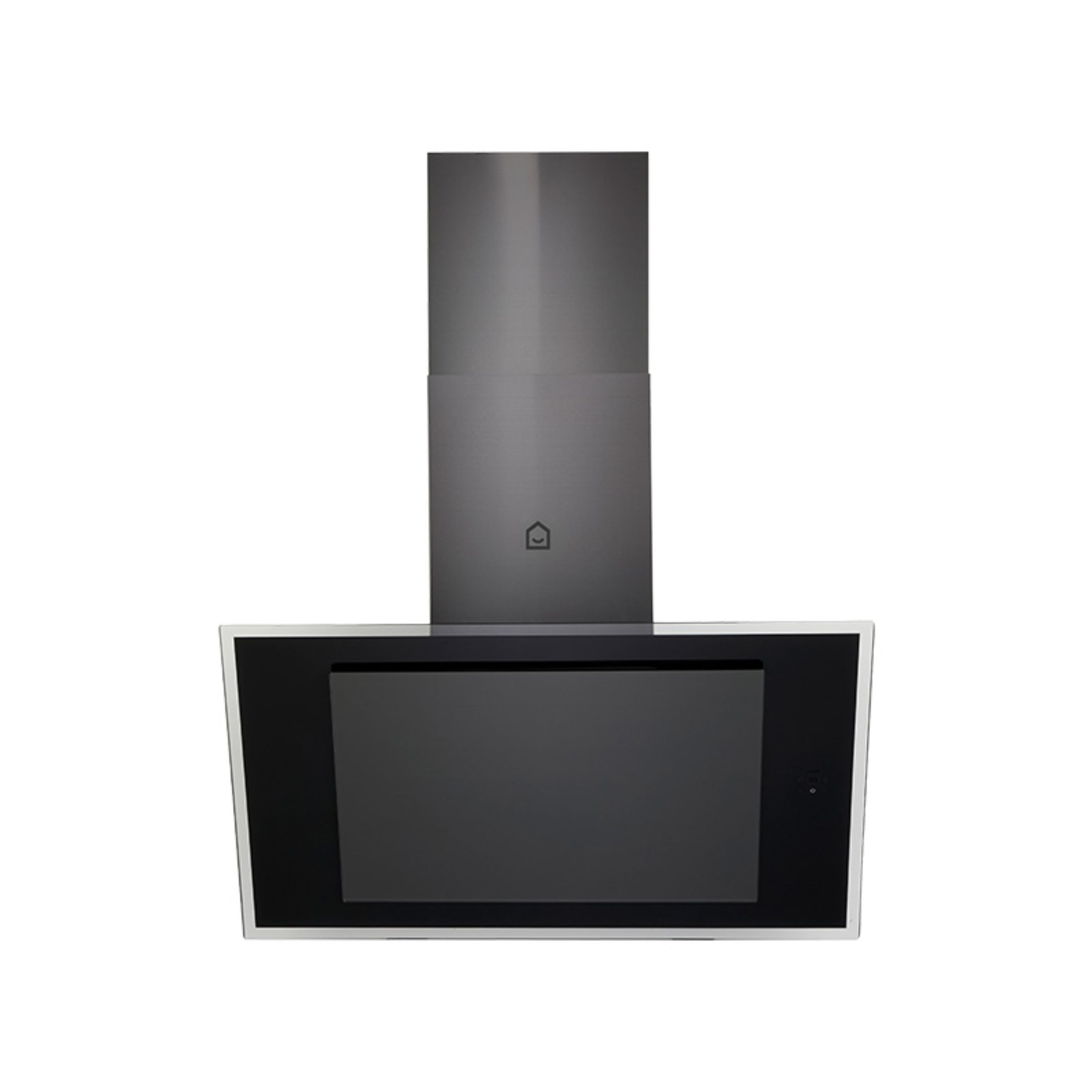 GoodHome Bamia GHAGRE90 Glass Angled Cooker hood (W)90cm - Black