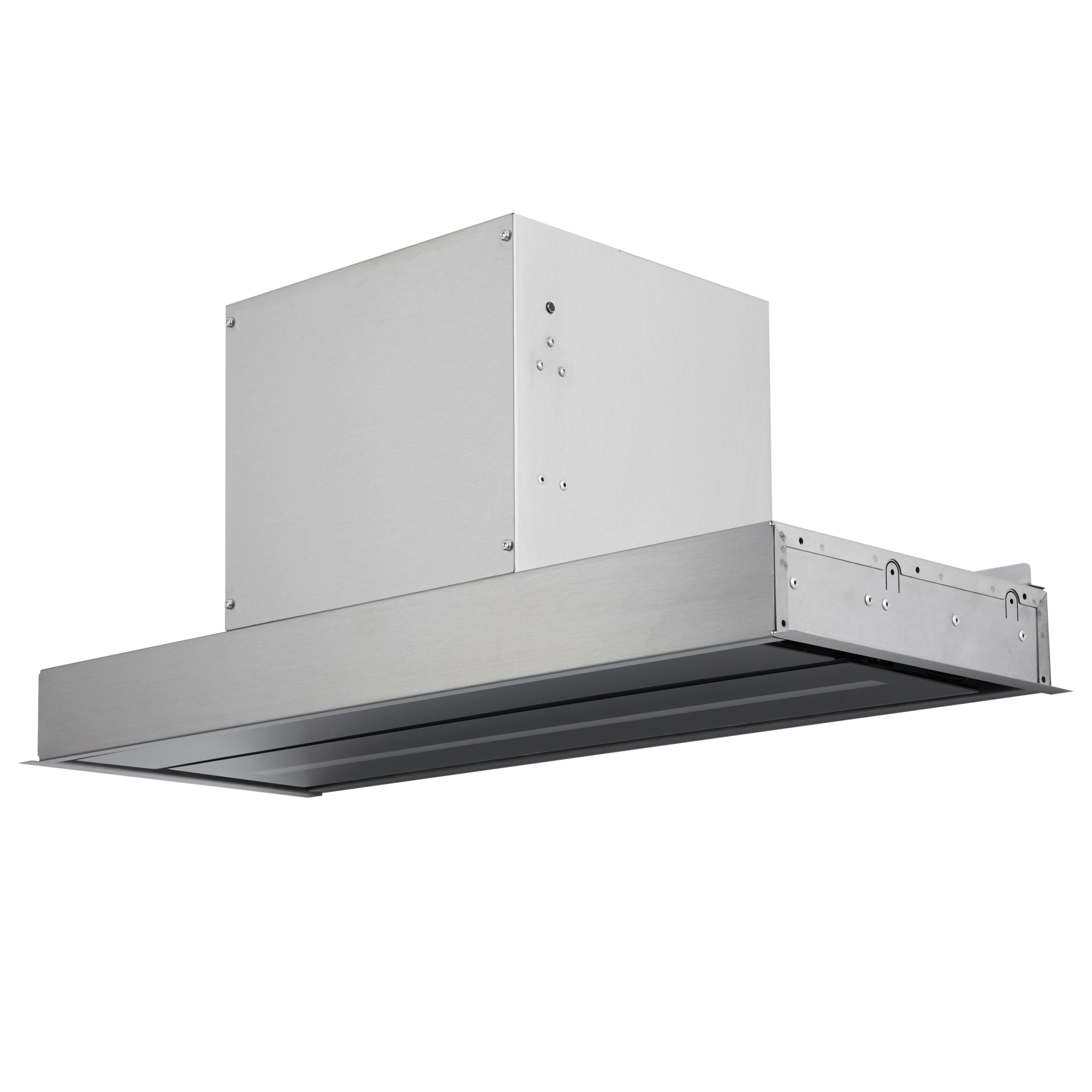 GoodHome Bamia GHIH80 Glass Inset Cooker hood (W)80cm - Gloss black