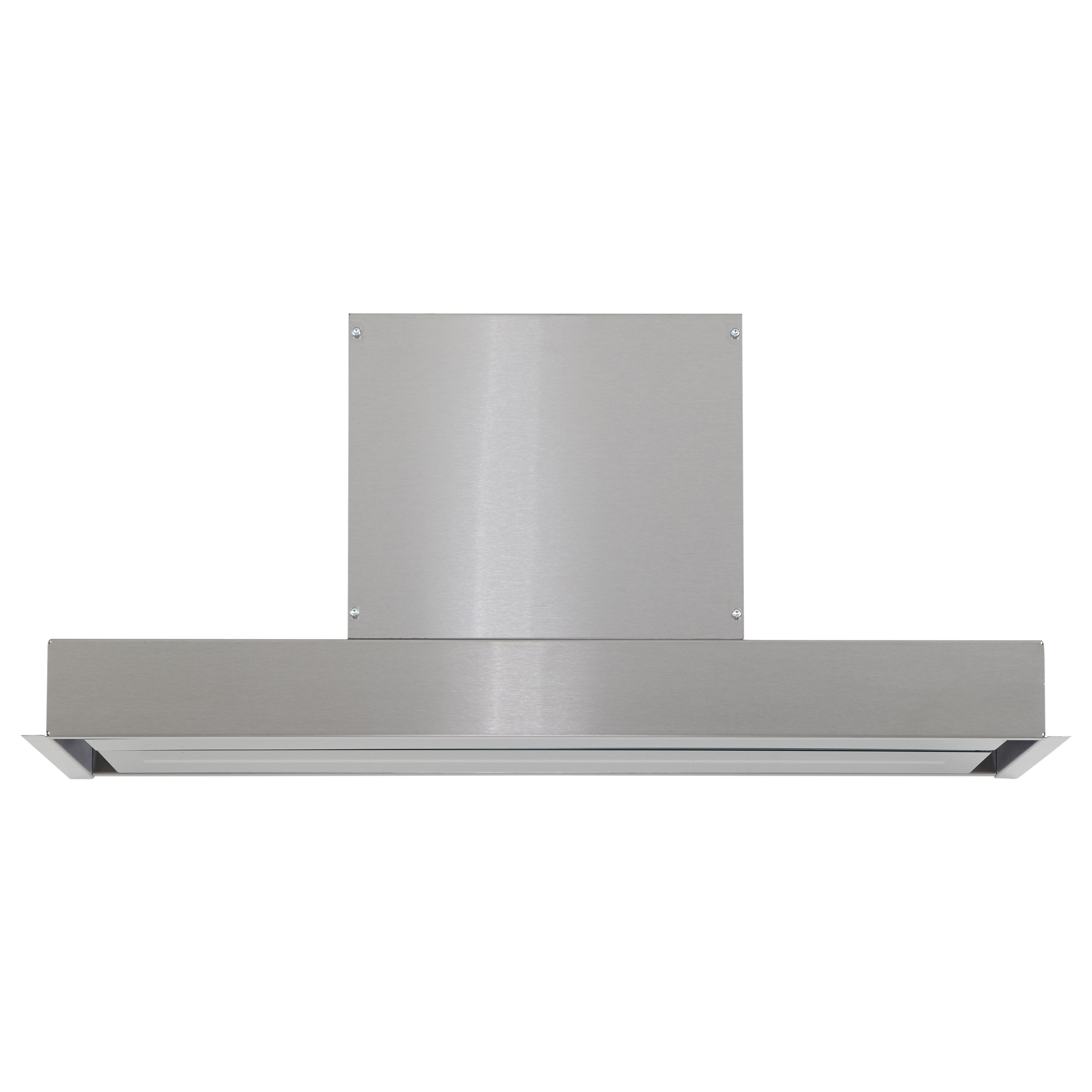 GoodHome Bamia GHIH80 Glass Inset Cooker hood (W)80cm - Gloss black