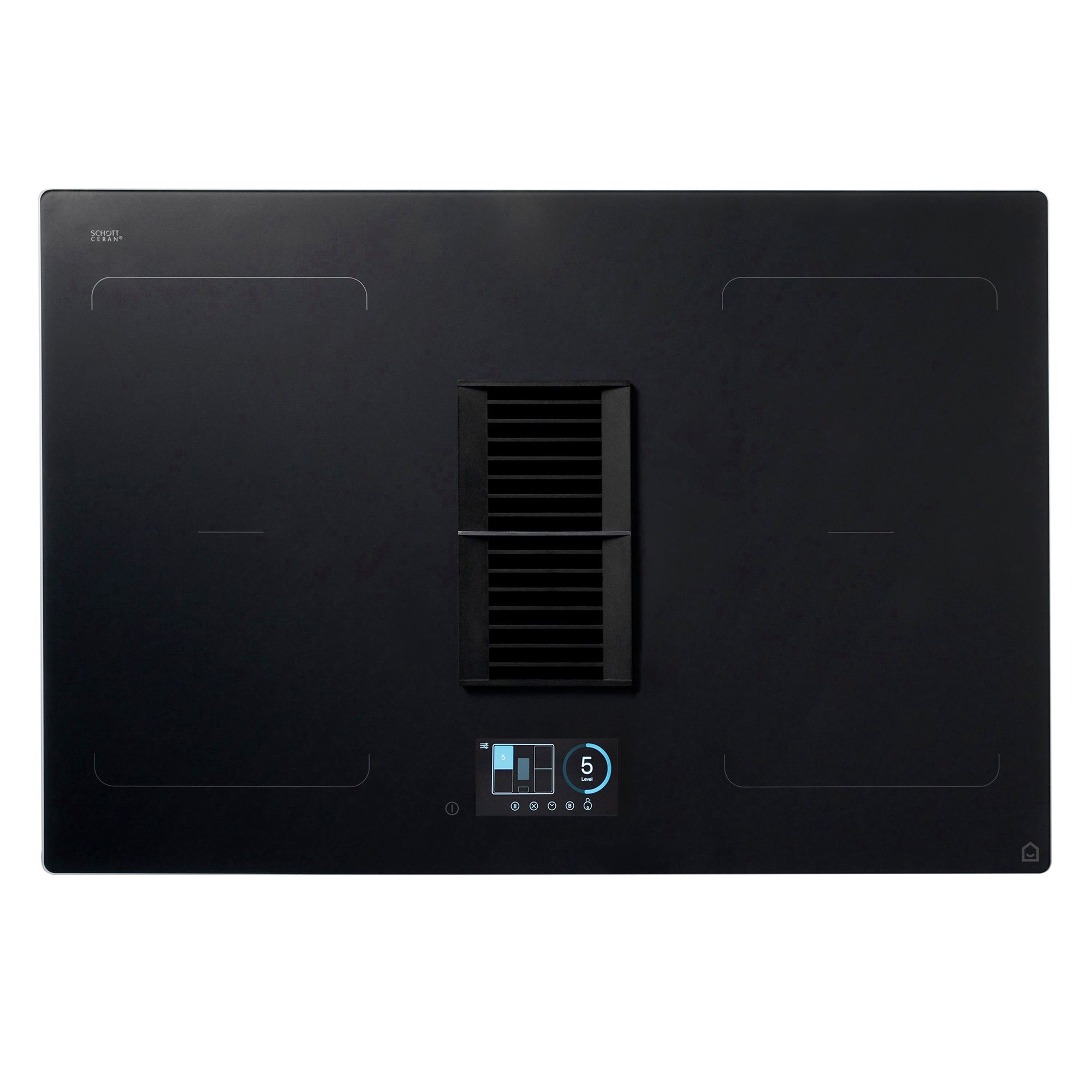 GoodHome Bamia GHIHEF77 4 Zone Black Ceramic glass Induction Hob, (W)770mm DIY at B&Q