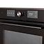 GoodHome Bamia GHOM71 Integrated Compact Multifunction with microwave Oven - Brushed black stainless steel effect