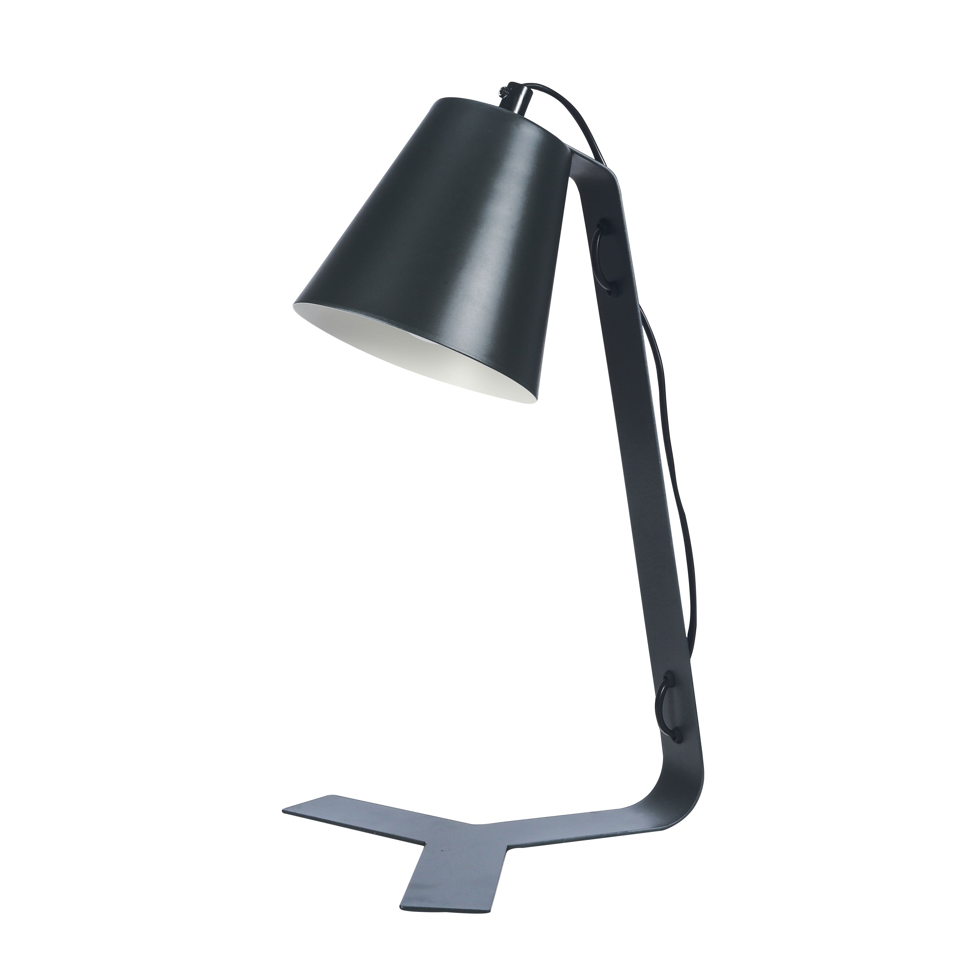 GoodHome Bangoran Matt Dark grey Table light