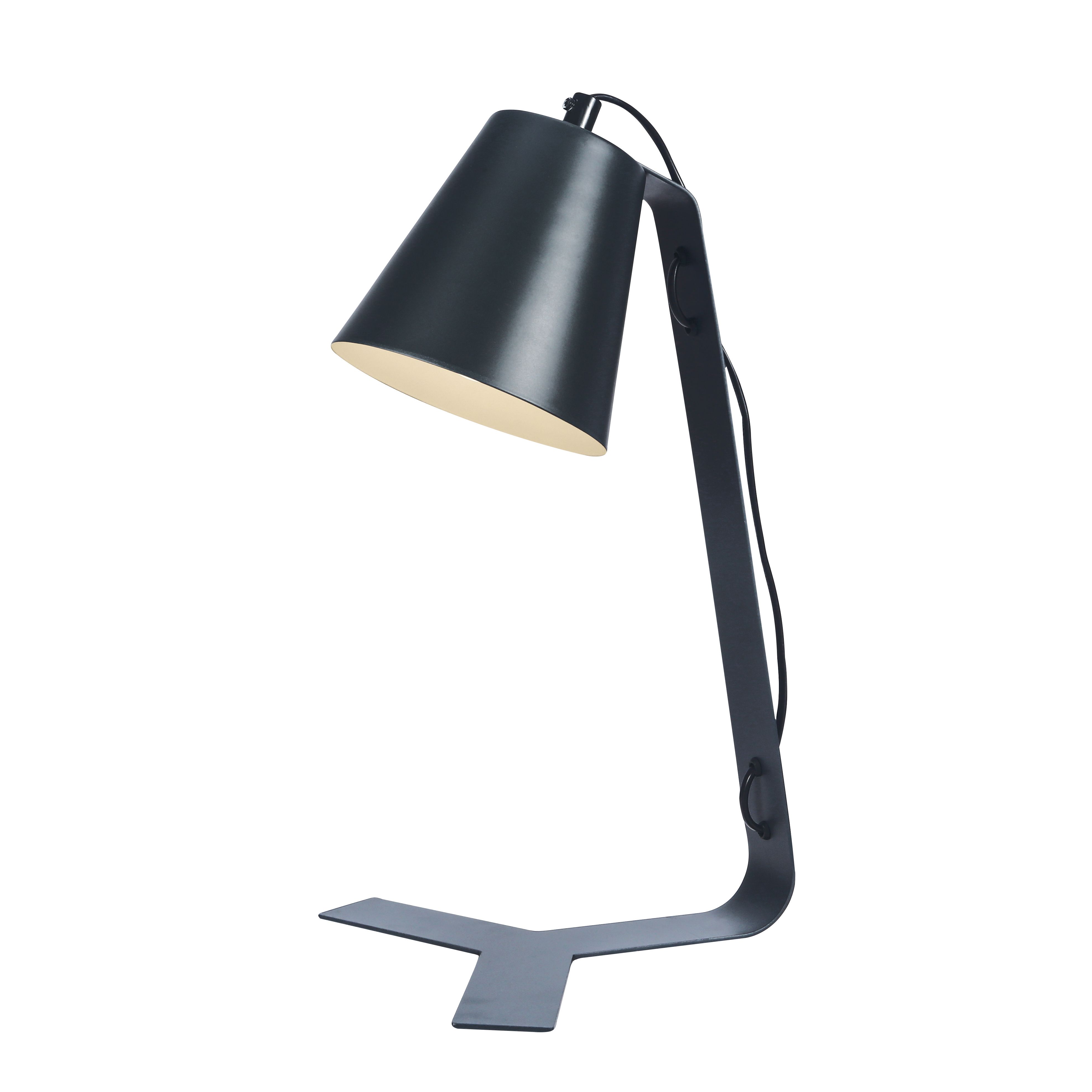 GoodHome Bangoran Matt Dark grey Table light