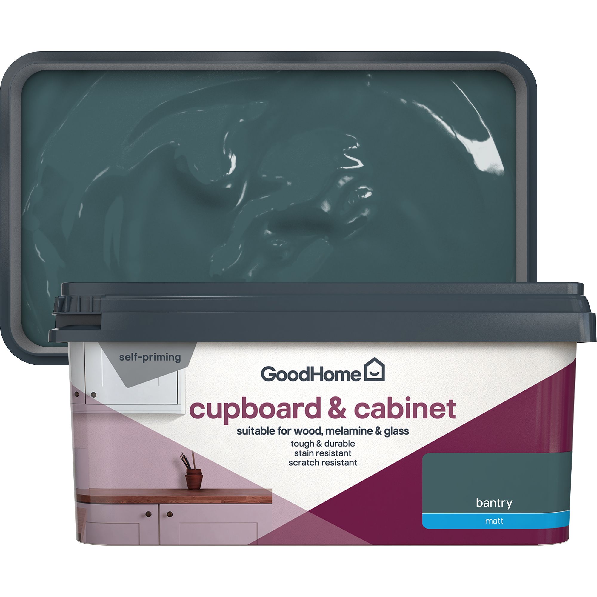 GoodHome Bantry Matt Cupboard & cabinet paint, 2L
