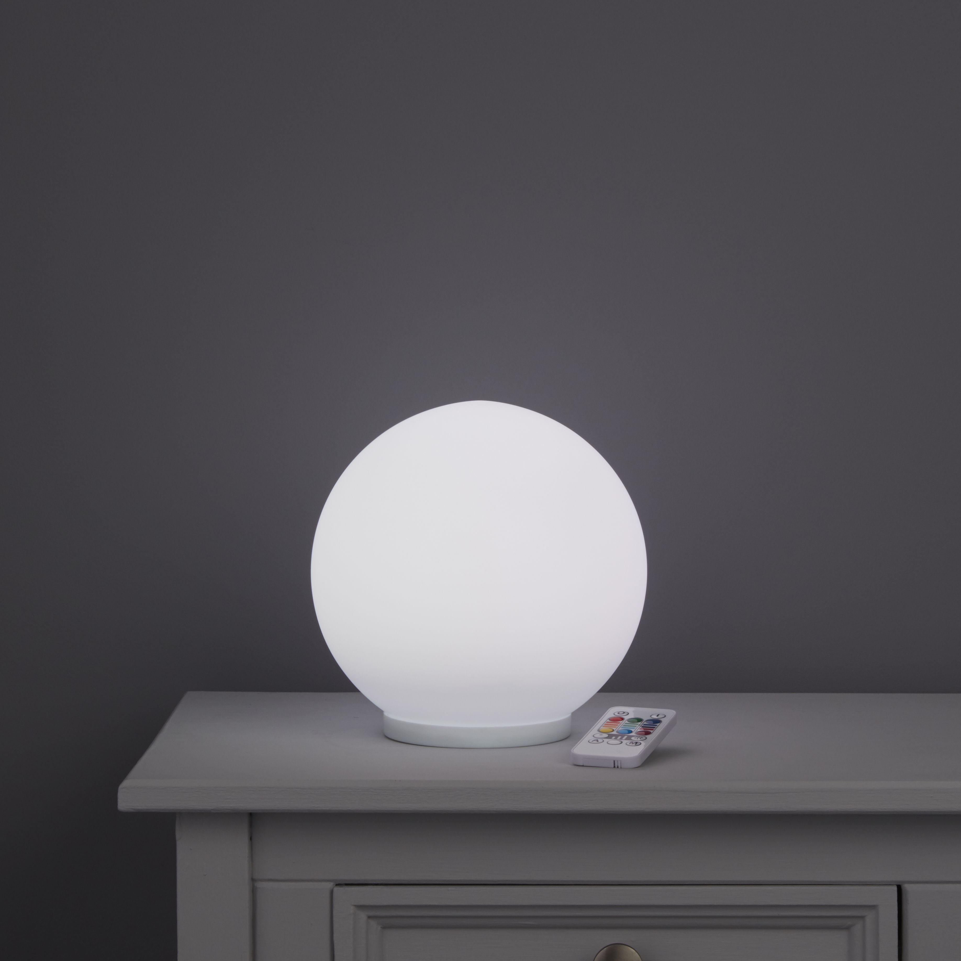 White ball on sale table lamp