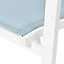 GoodHome Barbana Metal Arona Blue & white Armchair