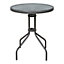 GoodHome Bari Brown 2 seater Round Bistro table with Tempered Glass Tabletop