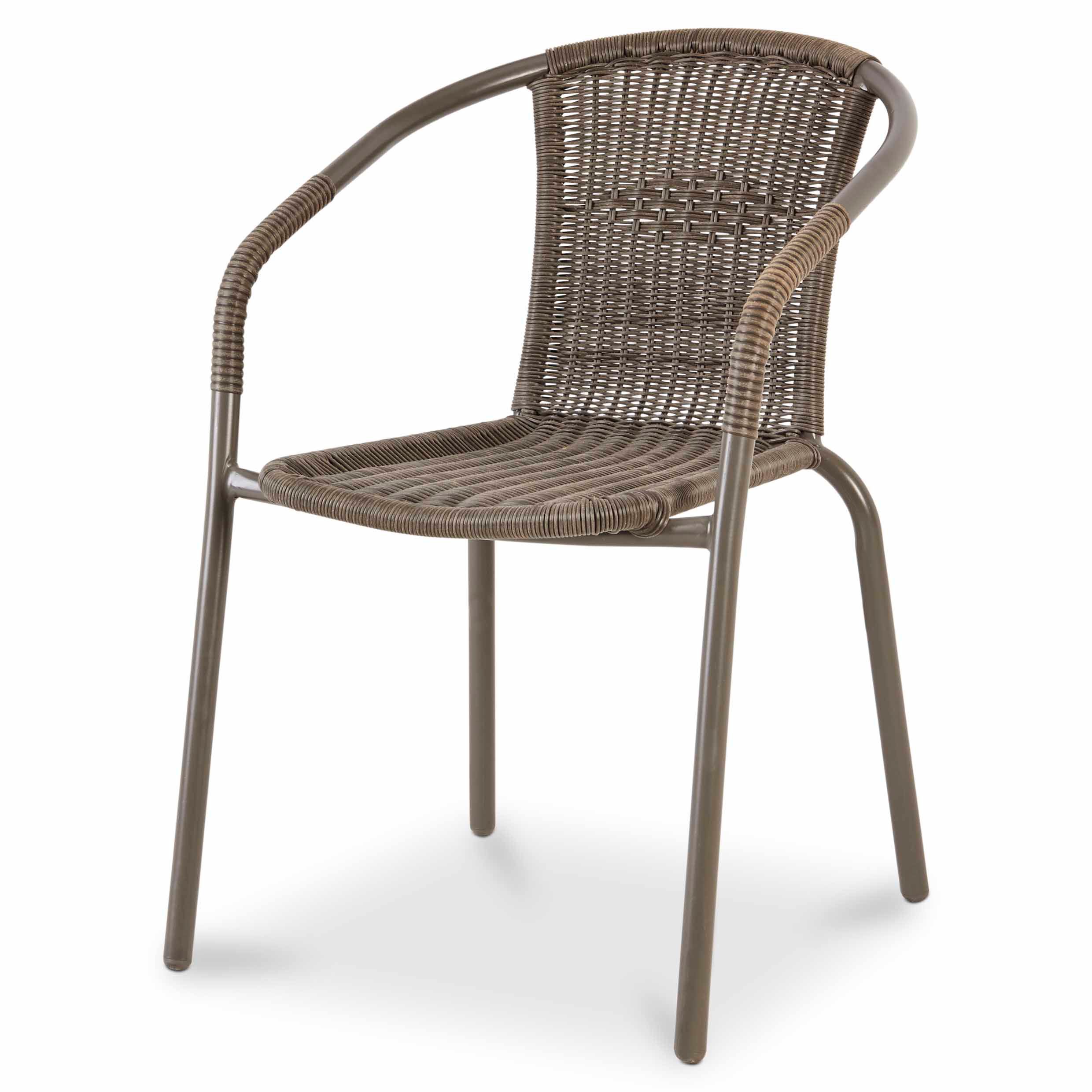 GoodHome Bari Brown Metal Armchair