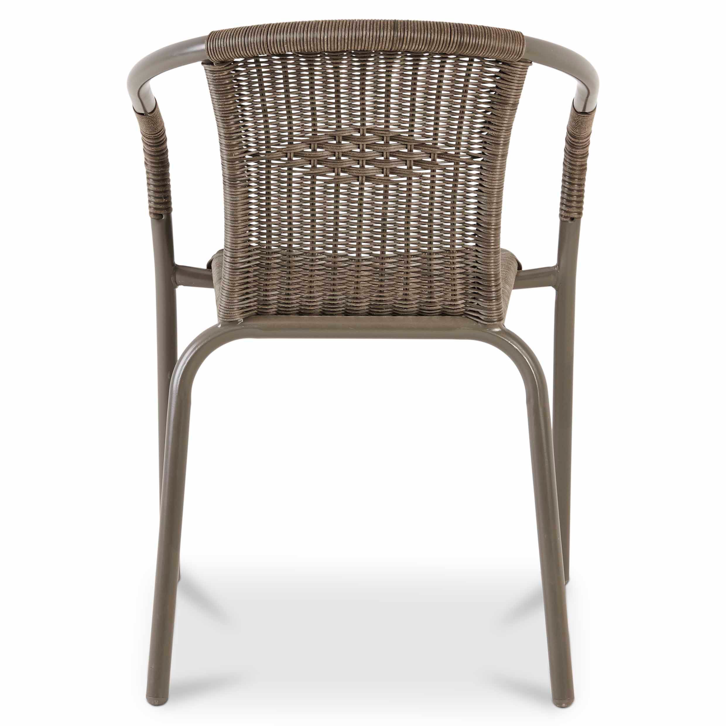 GoodHome Bari Brown Metal Armchair