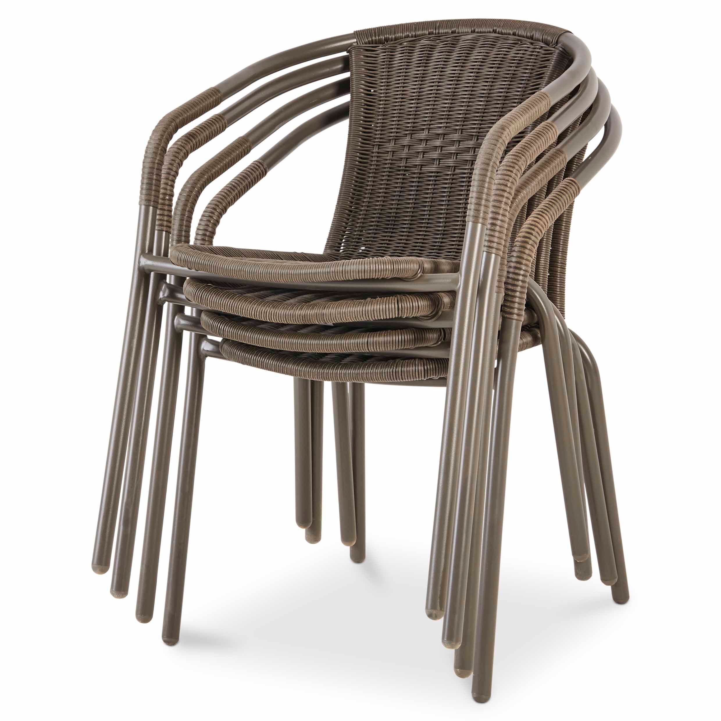 GoodHome Bari Brown Metal Armchair