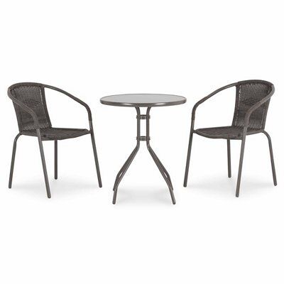 B&q rattan bistro set discount