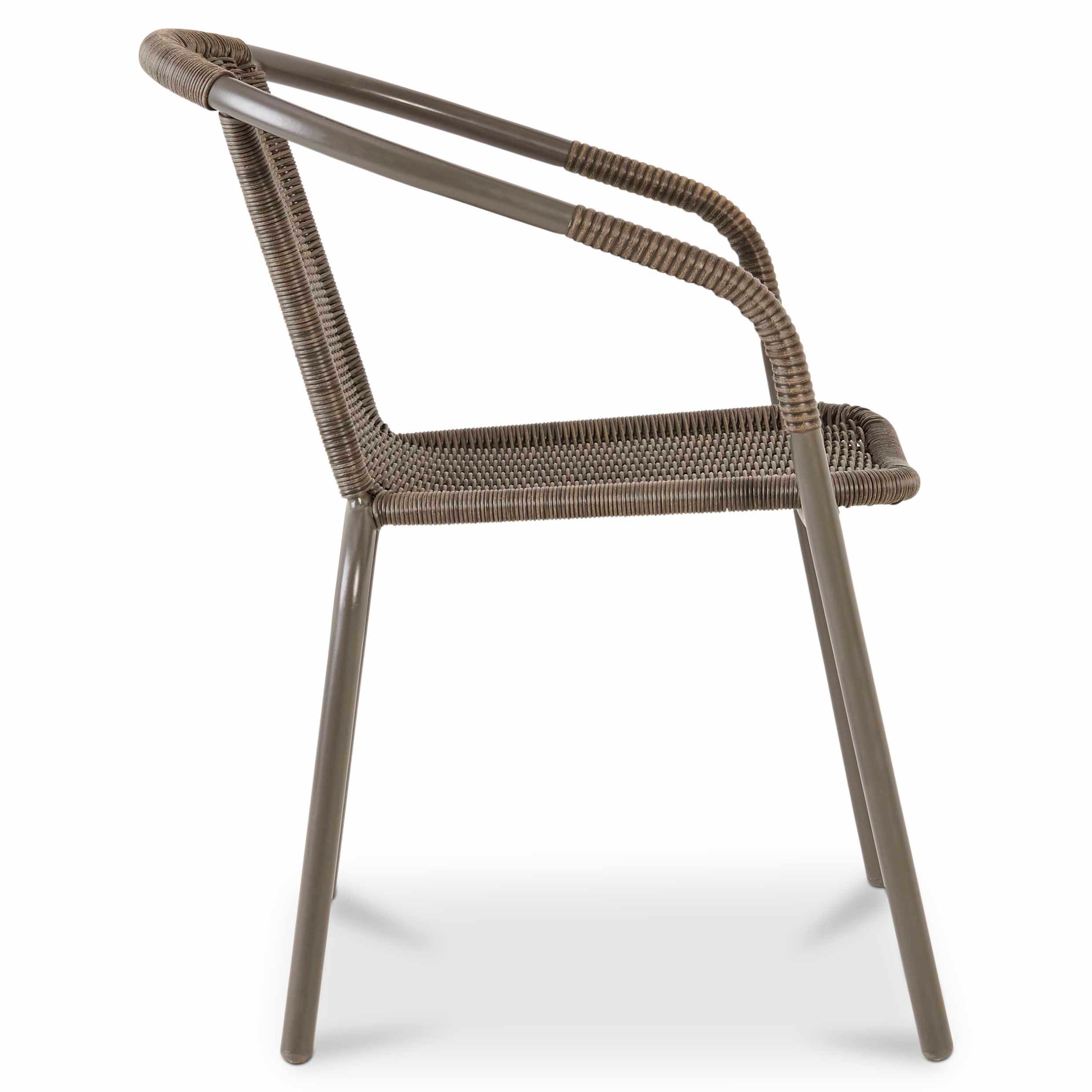 GoodHome Bari Metal Brown Armchair