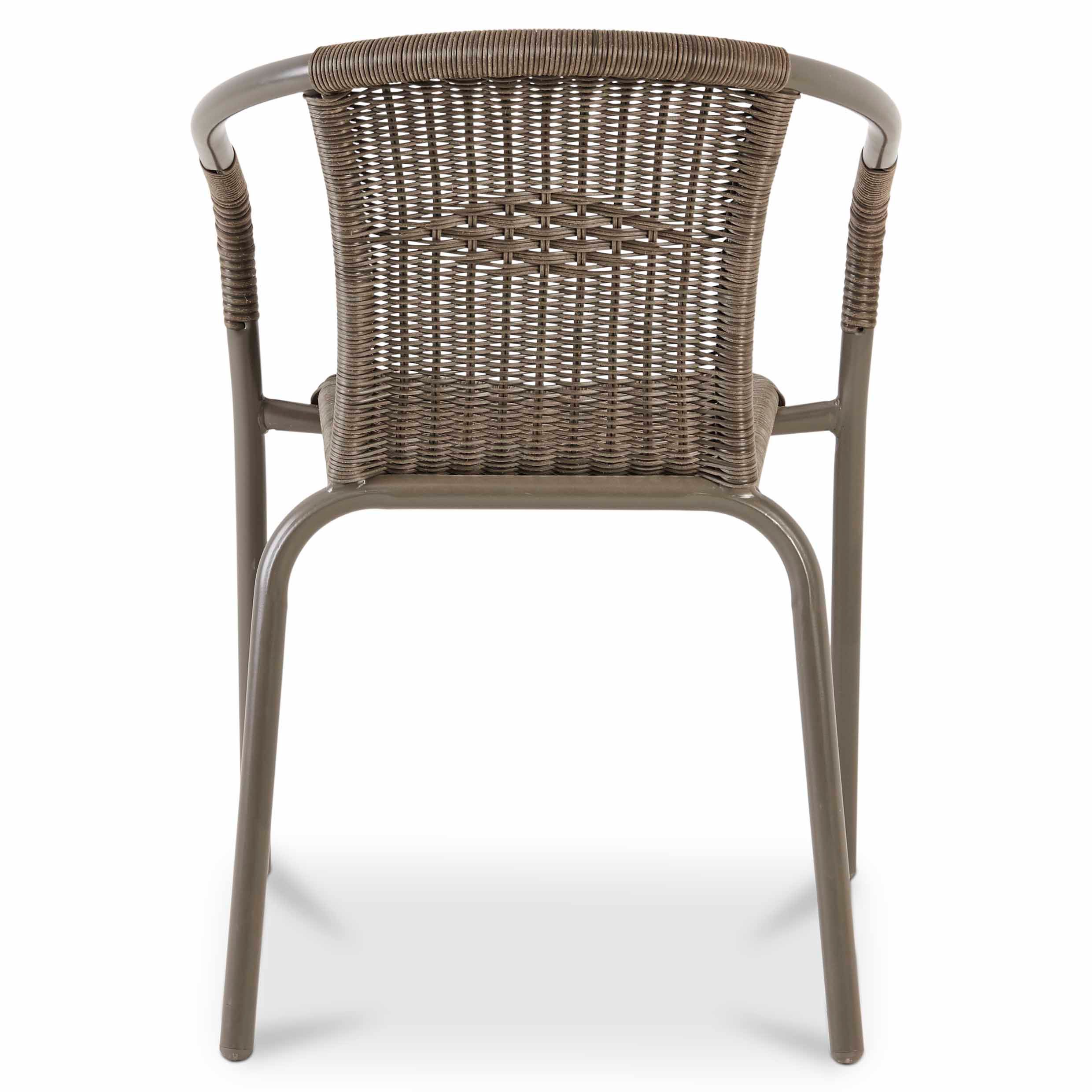 GoodHome Bari Metal Brown Armchair