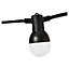 GoodHome Barnaby Mains-powered Warm white 10 LED Outdoor String lights