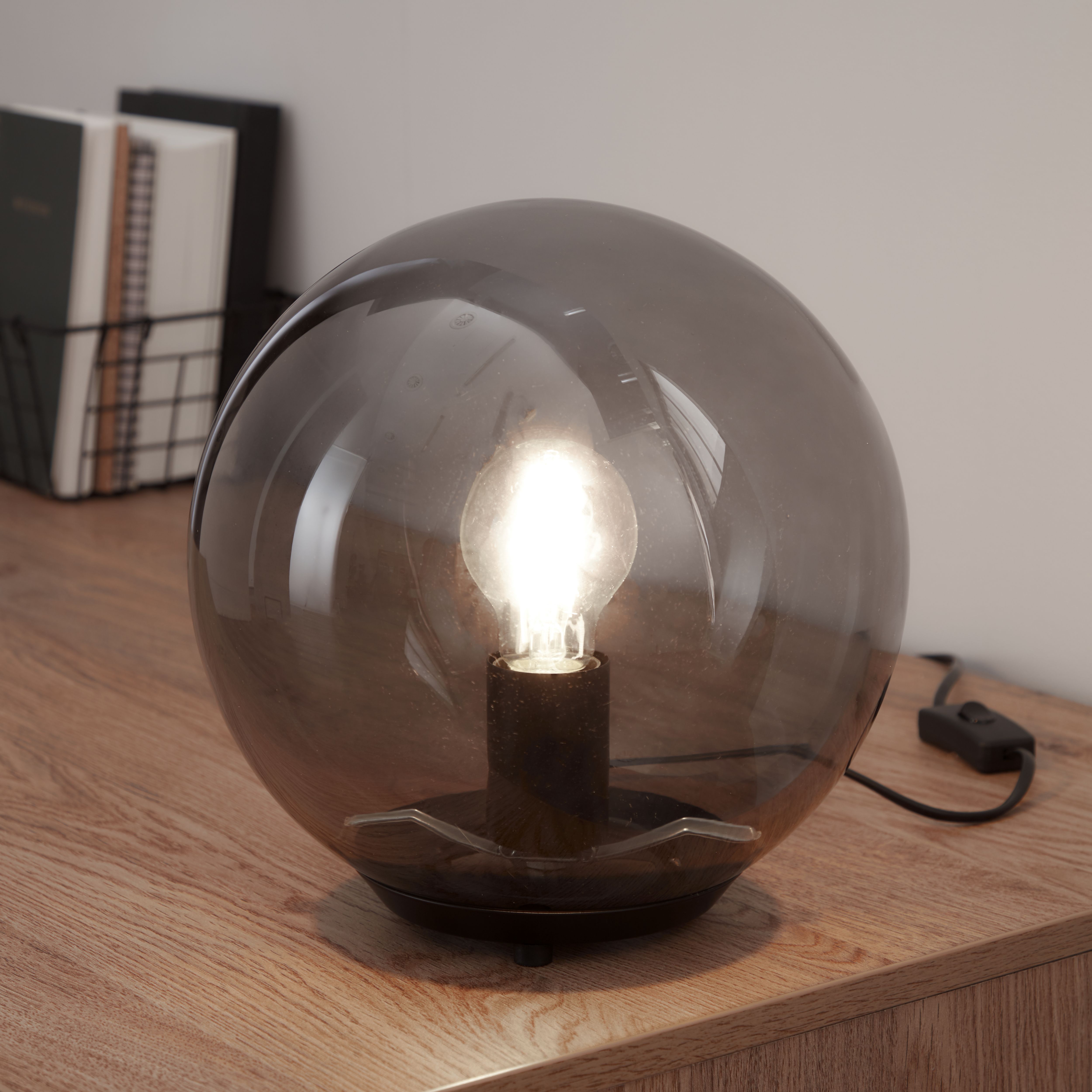 GoodHome Barool Transparent & black Table light