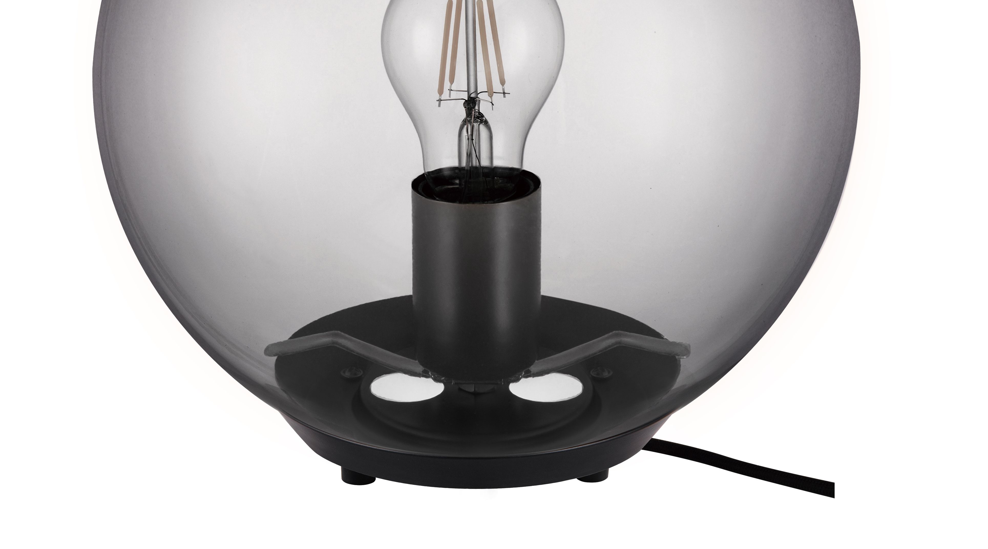 GoodHome Barool Transparent & black Table light
