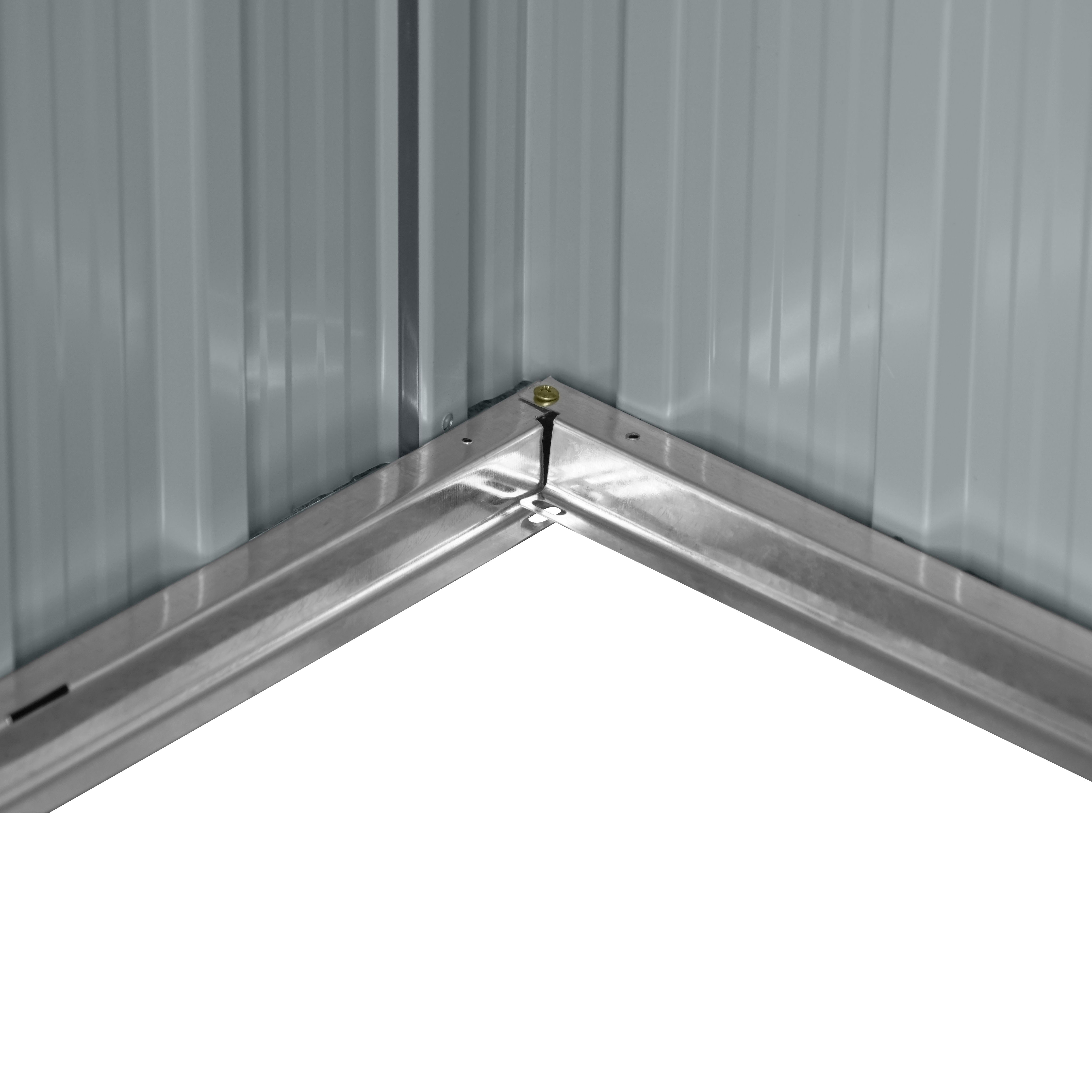 GoodHome Basic 5x3 ft Pent Grey Shed