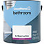GoodHome Bathroom Brilliant white Soft sheen Emulsion paint, 2.5L