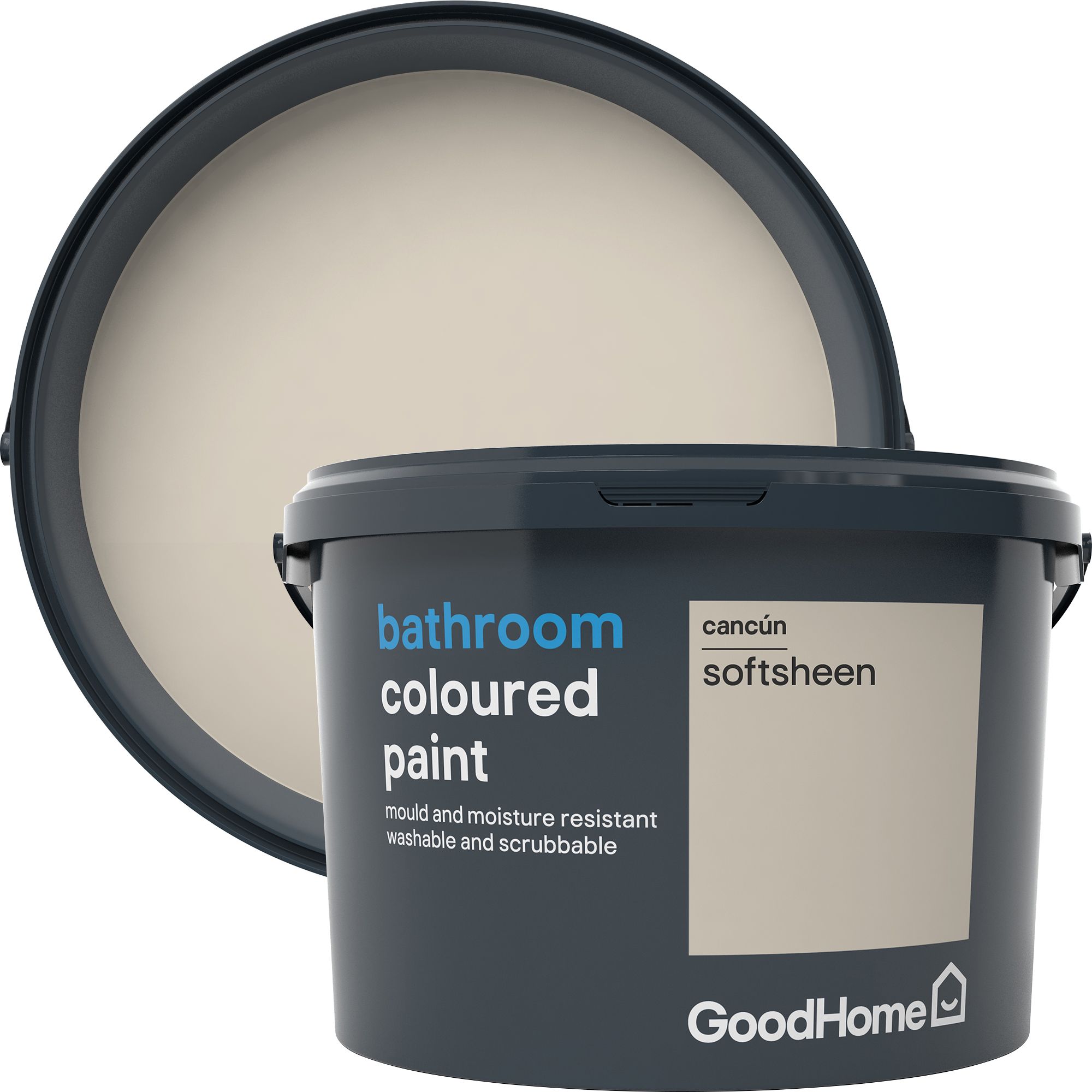 GoodHome Bathroom Cancun Soft sheen Emulsion paint, 2.5L DIY at B&Q